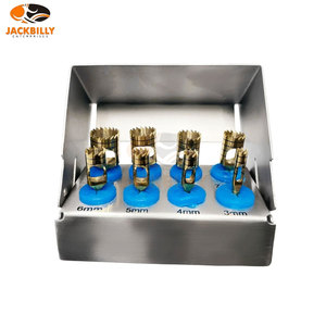 Bộ dụng cụ khoan nha khoa bằng thép không gỉ vàng 8 chiếc, có đánh dấu độ sâu, dùng để cắt xương, dụng cụ phẫu thuật nha khoa - Product Image 2