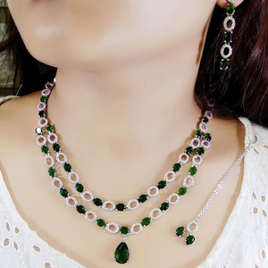 Handmade Multilayer Brass Choker Necklace Set <b>White</b> Pearls Stones for Weddings Engagements Anniversaries Parties Great Gift Idea - Product Image 1