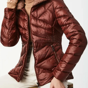 Chaqueta Acolchada de Alta Calidad para Mujer, Nueva Moda, Impermeable, Estilo Burbuja, Liso Teñido, Relleno de Algodón, Transpirable - Product Image 4