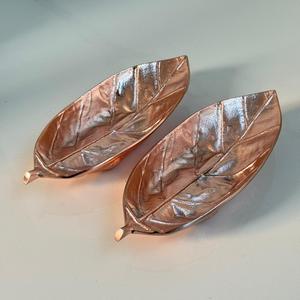 Cuenco de frutas secas de hoja con acabado de cobre hecho a mano utilizado para Bodas de fiesta y hogar al precio más bajo - Product Image 5