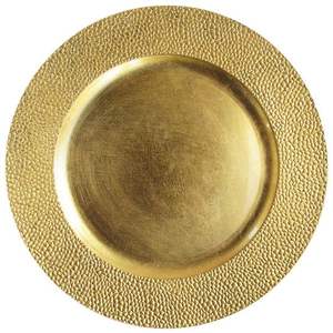 Plat rond de luxe et assiettes de service de mariage 12 "13" assiette de présentation personnalisée assiettes métalliques légères et écologiques de belle qualité - Product Image 3