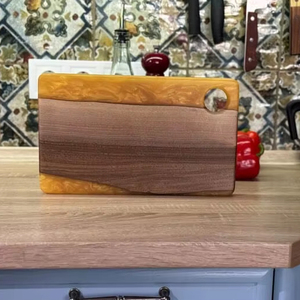 Tabla de cortar de madera y resina al por mayor para cocina y Hotel, tabla de cortar elegante para preparación de alimentos - Product Image 1