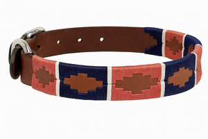 Collar de Mascota de polo de cuero marrón estilo polo de Divine International con hebilla plateada y anillo en D hecho a mano, ajustable, duradero - Product Image 3