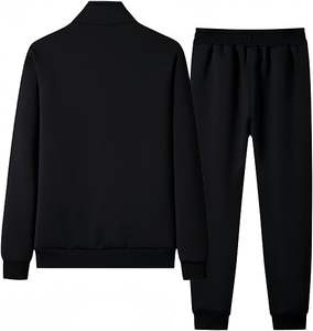 2025 fabricante de Pakistán Jogging Wear chándal para hombres transpirable diseño sólido con capucha media cremallera conjuntos de invierno - Product Image 4