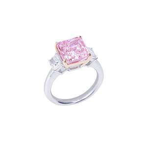Rosa Kissenförmiger Diamantring-Natalie - Product Image 2