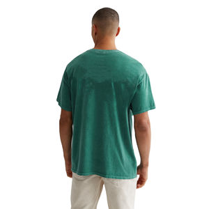 T-shirt en jersey pour homme sur mesure en gros, 100% coton, col rond, manches courtes, respirant, uni, teint, anti-froissement - Product Image 2