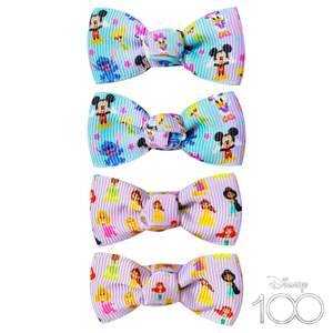 OEM/ODM Customizable Mickey Minnie Mouse Hair Accessories 4pc Bow Set Alligator <b>Clips</b> Direct Factory Price Ribbon Fabric Carton - Product Image 2