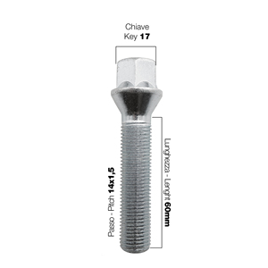 10 bulloni ch.17 14X1.5 lung.60mm - Product Image 2