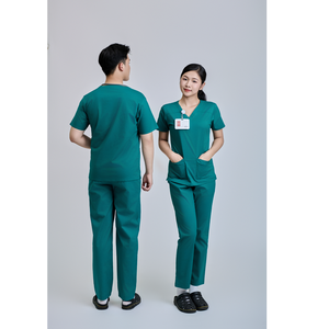 Ensemble de blouses médicales unisexes FMF WFX-CVC en tissu 52% coton, 45% polyester, 3% élasthanne, détection des aiguilles, fabriqué au Vietnam - Product Image 2