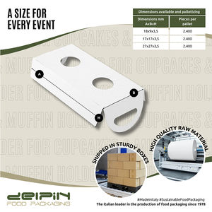 Made in Italy Luxury Disposable Rectangular <b>Holder</b> for <b>Cupcakes</b> <b>Box</b> Muffin <b>Box</b> Pastry <b>Box</b> with Window Different Size - Product Image 4