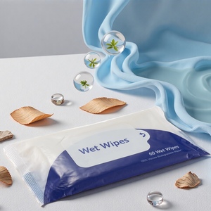 Lingettes humides Uniquality 60 pièces non tissées biodégradables pour le soin de la peau, le nettoyage des mains et de la bouche, usage adulte - Product Image 6