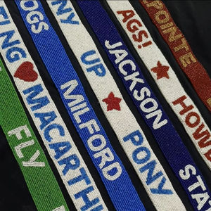 Correa de Bordado con Cuentas de Algodón Hecha a Mano de Moda para Bolsos de Mujer, Diseño a Cuadros con Cuentas de Semillas, Pascua, Navidad, Año Nuevo - Product Image 1