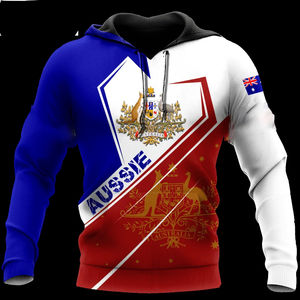 Sudadera con Capucha de Canguro con Estampado 3D para Hombre, Otoño/Invierno, Bandera de Australia Personalizada, Transpirable, Cortavientos, de Secado Rápido, Forrada, Manga Larga - Product Image 5