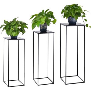 Pot de fleur en métal vintage de vente chaude support taille personnalisée noir fini salon coin latéral Pots décoratifs - Product Image 1