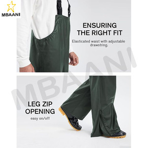 Traje Impermeable de 3 Piezas para Hombre, Resistente, Color Amarillo - Product Image 6