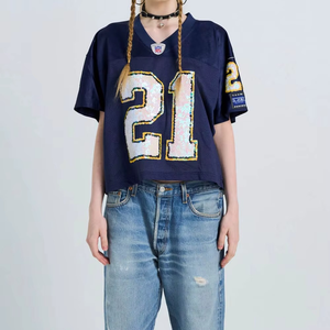 Camiseta Deportiva de Malla Personalizada de Secado Rápido, Transpirable, Ropa Deportiva Universitaria para Mujer, Unisex - Product Image 4