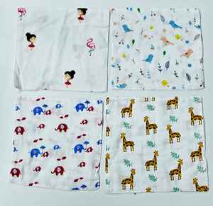 Wipe Wash <b>Clothes</b> 100 Percent Cotton Muslin Printed Baby Essential Soft Gentle Absorbent 700-899 GSM Fabric for Newborn <b>Cleaning</b> - Product Image 5