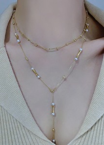 Collana Certificata Lerca con Coda di <span class=keywords><strong>Sirena</strong></span> in Oro 18k Au750, Perla Naturale d'Acqua Dolce Bianca Personalizzata, Catena <span class=keywords><strong>da</strong></span> 60cm per Donna - Product Image 5