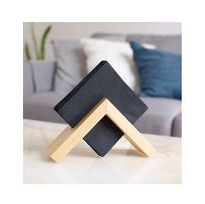 Porte-serviettes en papier de cuisine en bois d'acacia, support à mouchoirs décoratif fait à la main pour table à manger et comptoir, artisanat en résine - Product Image 1