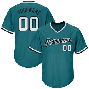 Jersey de béisbol y softbol de manga corta con cuello en V personalizado para hombre, transpirable, estampado de talla grande para adultos - Product Image 1