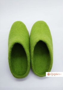 Handmade Unisex Fashion Felt for with Leather Midsole for Winter Indoor Use From Nepal - Product Image 5