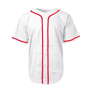 Jersey de béisbol personalizado para hombres y mujeres, camisas de abanico de punto informales con serigrafía, diseño en blanco - Product Image 3