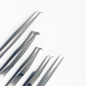 Pinzas probadas a mano para extensión de pestañas Logotipo personalizado Plasma Color negro Recubierto Sólido Acero inoxidable Pinzas personalizadas - Product Image 2