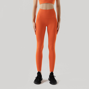 Pantalons de yoga sans couture pour femmes à quantité minimale de commande bas Collants d'entraînement marine personnalisés Legging d'entraînement de compression extensible dans les quatre sens - Product Image 5