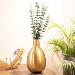 Factory Direct Vases Handmade Gold Flower Vases for <b>Table</b> Centerpiece Wedding Decoration <b>Tall</b> Metal Pot for Home Office Hotel - Product Image 2