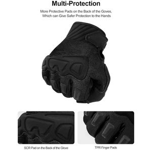 Gants de cyclisme pour hommes pour le VTT, rembourrage en gel absorbant les chocs, paume antidérapante, matière en spandex ultra-respirante, sport, gym - Product Image 3