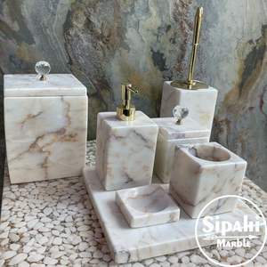 Ensemble de salle de bain minimaliste en résine cinq pièces facile à nettoyer - Product Image 2