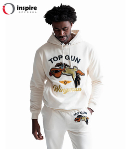 Sudadera con Capucha 100% Algodón Grueso para Hombre, Estilo Americano de Invierno, Alta Calidad, Logotipo Estampado en Relieve en la Parte Delantera, Venta al por Mayor - Product Image 3