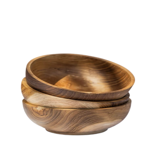 Bol en bois haut de gamme bol à manger personnalisable bol à salade en bois naturel outils de fruits alimentaires avec base en bois - Product Image 3