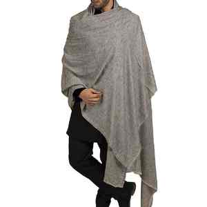 Men's Elegant <b>Wool</b> <b>Shawl</b> Solid Soft Warm Breathable Winter Traditional Wrap for Office Casual Wear - Product Image 1