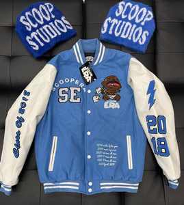 Ventes en gros de vestes de baseball rétro brodées d'ours, nouvelles tendances de printemps, tendance streetwear, personnalité, veste de baseball varsity pour femmes - Product Image 2