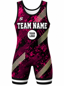 Custom Adults <b>Mens</b> <b>Wrestling</b> <b>Singlet</b> Breathable Athletic Teamwear Sublimation Printed Competition Uniform Stretch Front - Product Image 3