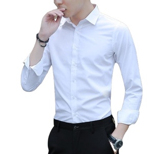 Chemise de bureau personnalisée avec logo pour homme, couleur unie, manches longues, 100% coton, style formel, vente en gros, OEM, haute qualité, logo personnalisé - Product Image 5