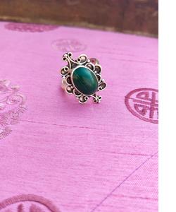 Natural Malachite Green Gemstone <b>Boho</b> <b>Ring</b> Handmade 925 Sterling <b>Silver</b> Artistic Statement Jewelry Gift <b>Ring</b> for Women - Product Image 3