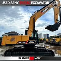 Excavatrice sur chenilles Sany SY235C de 24 tonnes, pelleuse moyenne avec moteur Isuzu 6BG1, d'occasion, pour travaux de terrassement et construction chinoise