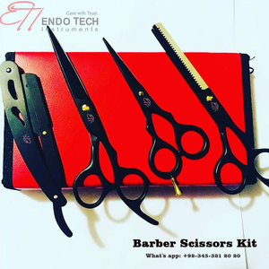Tijera de peluquero profesional al por mayor para cortar el pelo, nuevo diseño caliente con soporte para el pulgar, fuente de alimentación manual - Product Image 2