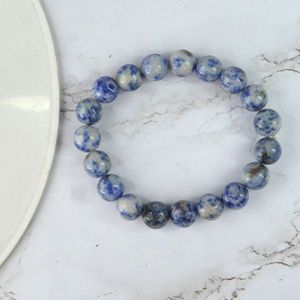 Bracelet en Sodalite Naturelle Perles Rondes 10mm pour la Concentration et l'Équilibre Émotionnel - Product Image 3