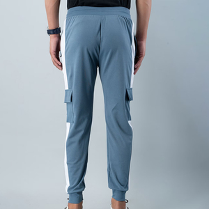 Pantalons de jogging décontractés à taille haute de couleur unie OEM, pantalons de sport avec poches, streetwear, pantalons de survêtement respirants pour hommes en gros - Product Image 4