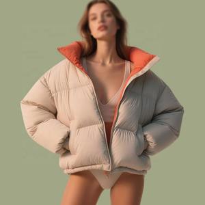 Ventes chaudes Veste matelassée personnalisée pour femmes Fermeture éclair Fine imperméable Veste d'hiver Grande taille pour l'extérieur Veste matelassée à bulles - Product Image 2