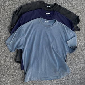 Camiseta Corta Personalizada de Alta Calidad, Corte Regular, Informal, 100% Algodón, Ecológica, Transpirable, Lisa, Personalizable para Hombre - Product Image 1