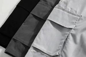 Cargo Casual Shorts Boys Trend Loose Fashion Summer Ice Silk Men Big Pocket Quarter PantsDDP envío - Product Image 6