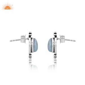 Boucles d'oreilles Larimar en argent sterling dernier cri, faites à la main tous les jours, fabricant de bijoux personnalisés - Product Image 3