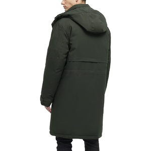 Comprar diseño de logotipo personalizado de alta calidad de moda cremallera larga botón a prueba de viento de invierno Parka chaquetas para hombres mujeres Unisex - Product Image 2
