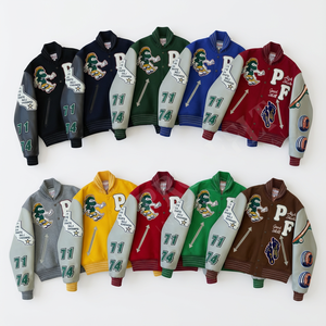 Chaqueta Universitaria de Béisbol con Parches de Chenilla Bordados Personalizados de Último Diseño 2026, Chaqueta Universitaria de Lana para Hombre - Product Image 1