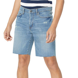 Gran oferta, pantalones cortos vaqueros informales para hombre, calidad Premium, 100% algodón, secado rápido, transpirable, cintura media, patrón sólido para compra en línea - Product Image 2