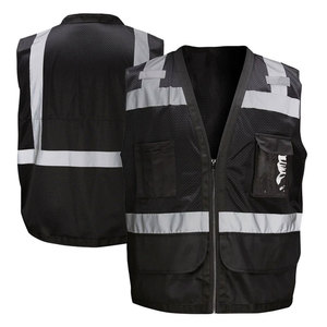 Alta visibilidad Seguridad en la construcción Cinta reflectante personalizada Múltiples bolsillos Chaleco DE TRABAJO transpirable Chaquetas - Product Image 4